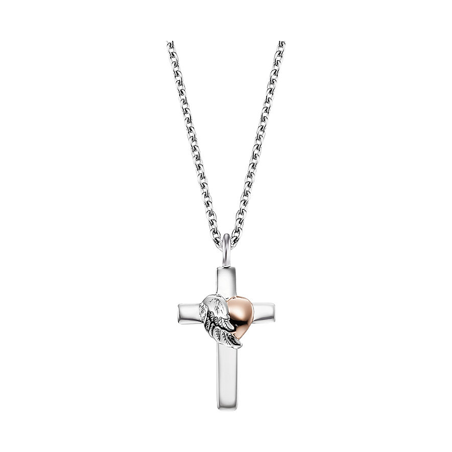 Engelsrufer Kette ERN-CROSSHEART-BIR 925er Silber