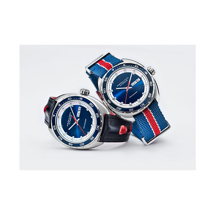 Stunde, minuten, datumsanzeige bei 6 uhr. Hamilton Uhren Automatik - Hamilton Uhr Pan Europe H35405741 Bei Christ De Kaufen