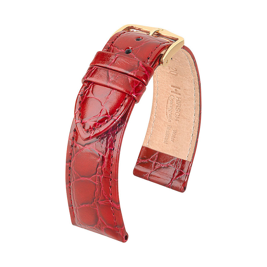 Hirsch Uhrenarmband Leder Crocograin 12302860116 Hirsch Uhrenarmband Leder Crocograin 12302860116