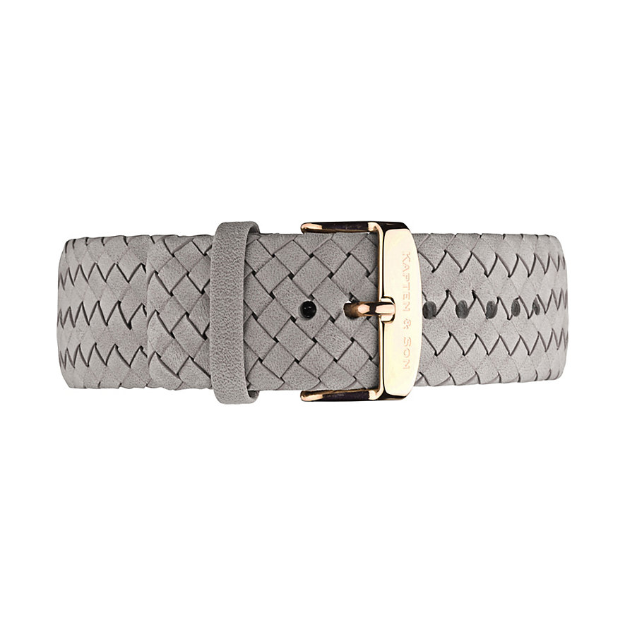 Kapten & Son Lederband Grey Woven Campina 18 mm BK00A0902D12A Kapten & Son Lederband Grey Woven Campina 18 mm BK00A0902D12A