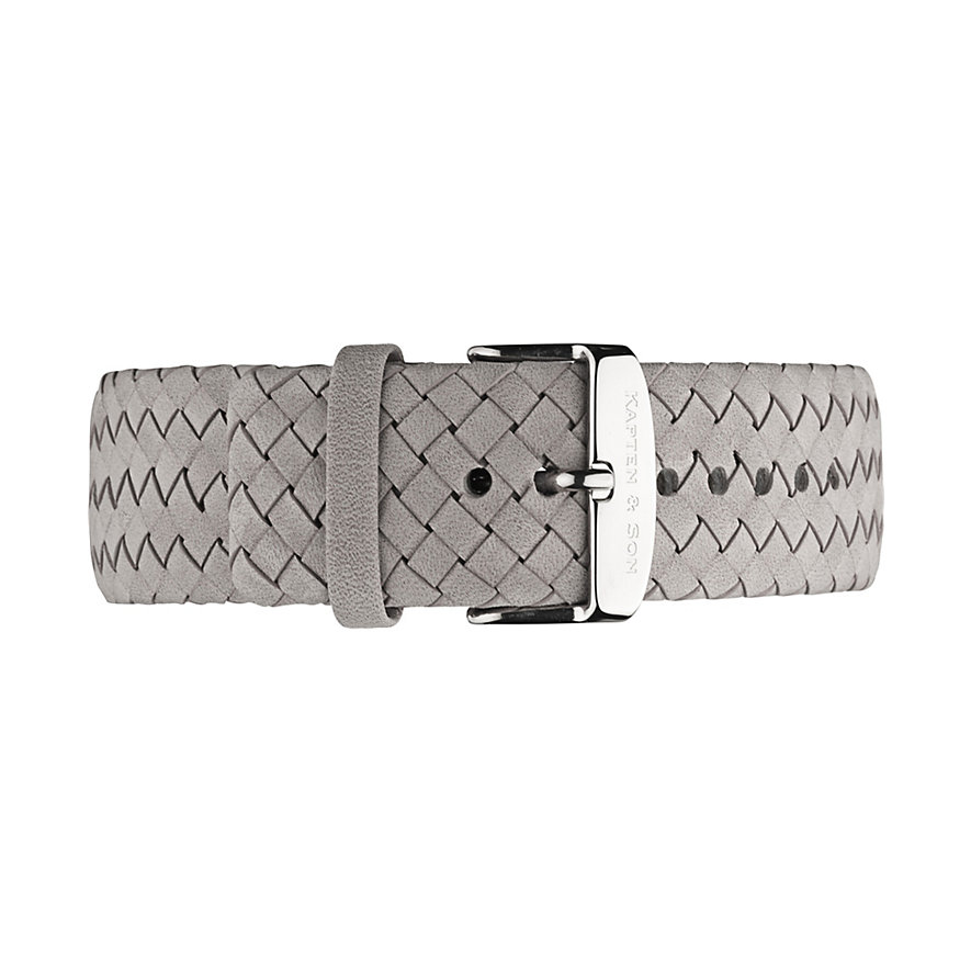 Kapten & Son Lederband Grey Woven Campus 20 mm BK03A0902F12A Kapten & Son Lederband Grey Woven Campus 20 mm BK03A0902F12A