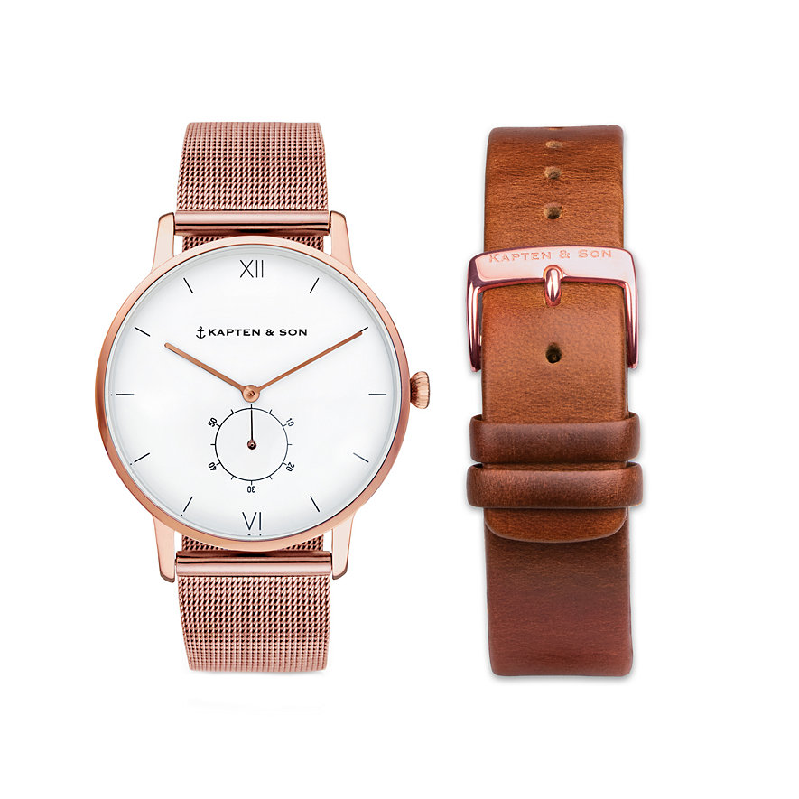 Kapten & Son Uhrenset Heritage Mesh Brown HC00A0102A02A Kapten & Son Uhrenset Heritage Mesh Brown HC00A0102A02A