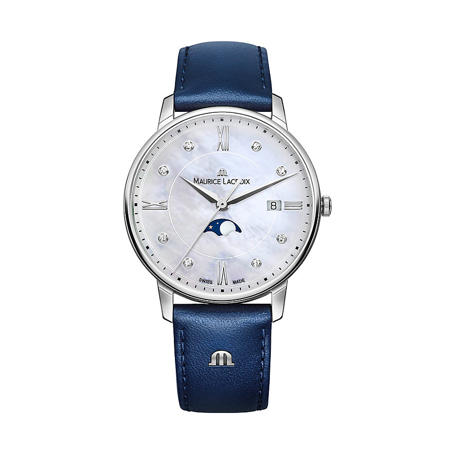 

Maurice Lacroix Damenuhr Eliros Date Moonphase EL1096-SS001-170-1 Edelstahl