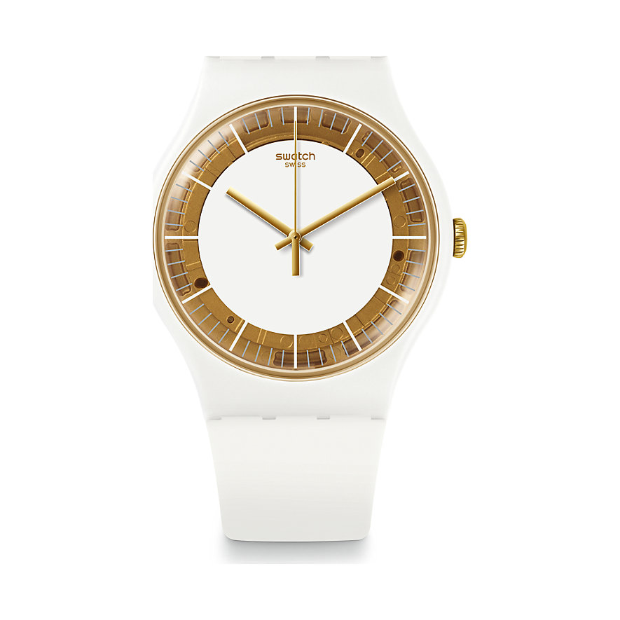 Swatch Unisexuhr Siliwhite SUOW158 Swatch Unisexuhr Siliwhite SUOW158