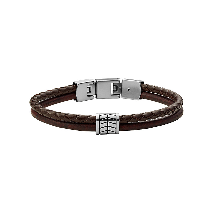Fossil Armband JF03847040 Leder, Edelstahl
