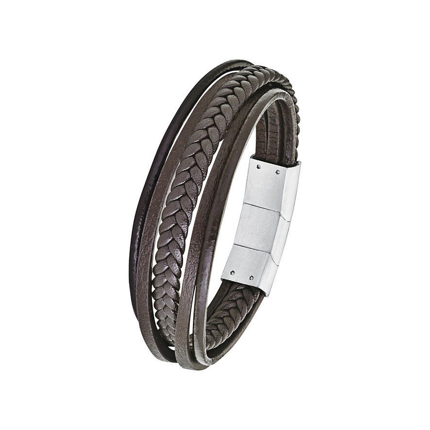 

s.Oliver Bracelet 9235629 Acier inoxydable, Cuir