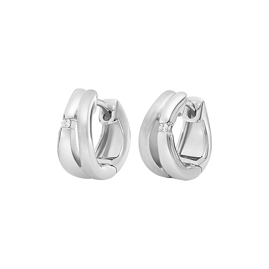 CHRIST Silver Diamonds Creole 87471438 CHRIST Silver Diamonds Creole 87471438