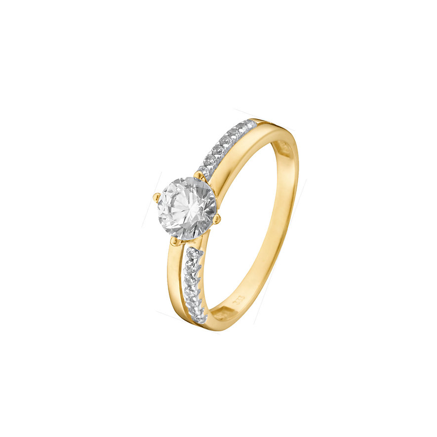 

FAVS Bague pour femme 86979144 333 Or jaune partiellement rhodié