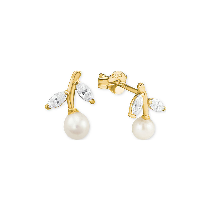 

FAVS Boucles d'oreilles à fermoir à poussette 87373371 585 Or jaune