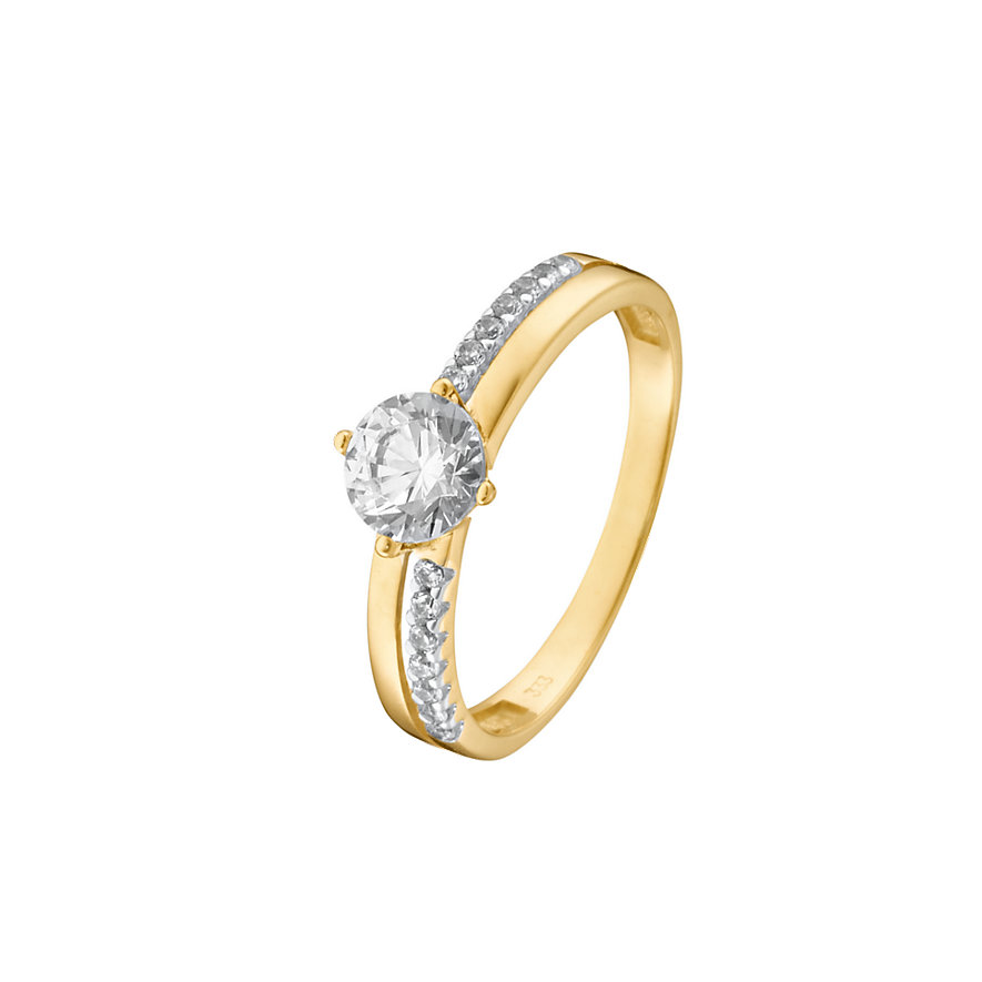 

FAVS Damenring 87438074 333er Gelbgold teilrhodiniert