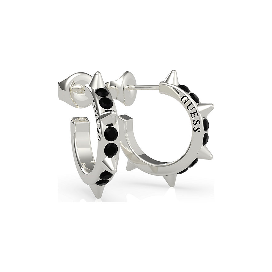 Guess Creole 15mm Hoop Blk Crys & Studs Guess Creole 15mm Hoop Blk Crys & Studs
