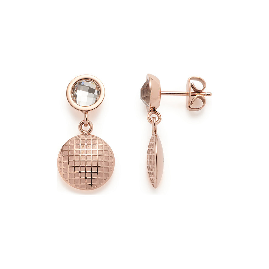 

Leonardo Boucles d'oreilles à fermoir à poussette 18361 Acier inoxydable, Verre