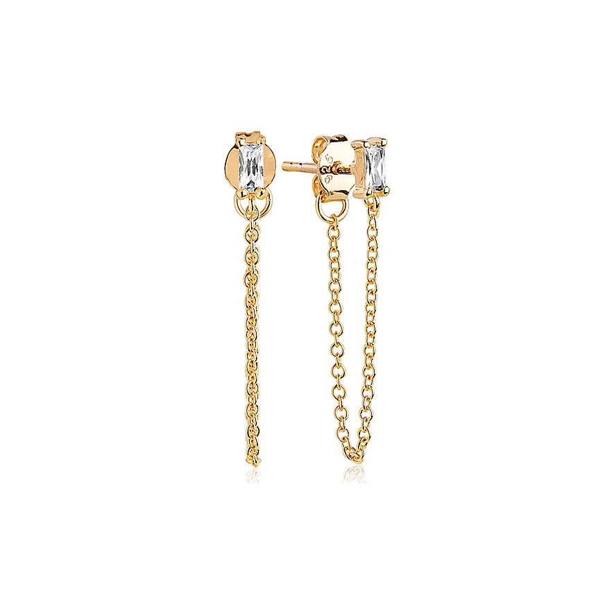 

Sif Jakobs Jewellery Boucles d'oreilles à fermoir à poussette SJ-E1074-CZ-YG 925 Argent